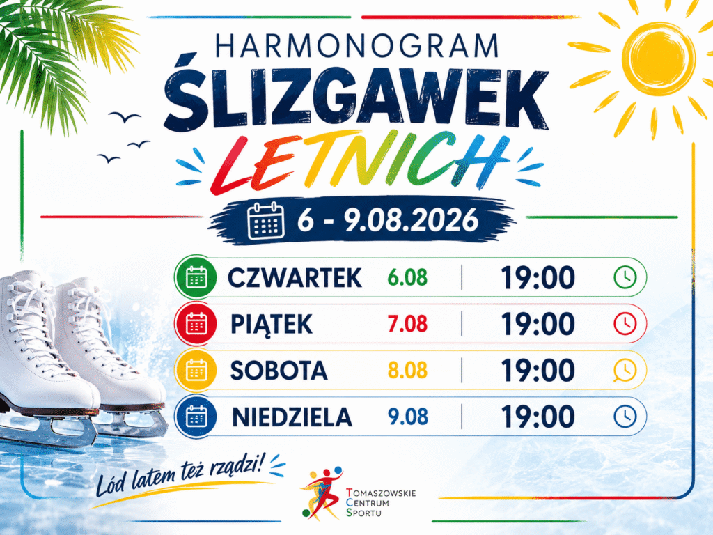 aktualność: Ślizgawki latem w Arenie! Sprawdź harmonogram 6–16 sierpnia!