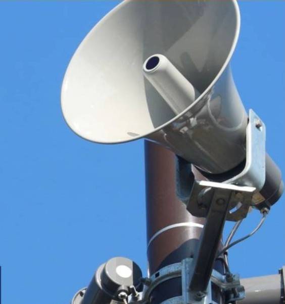 Na zdjęciu syreny systemu alarmowego