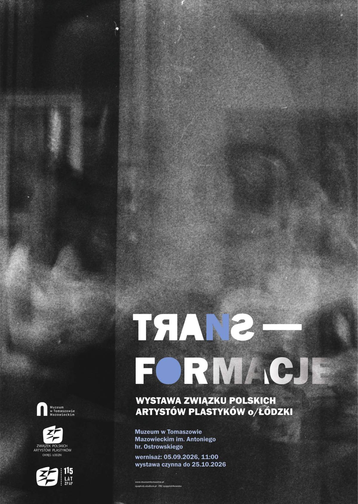 Na zdjęciu plakat wystawy Związku Polskich Artystów Plastyków w Łodzi, na plakacie jedna z grafik , które znalazły się na ekspozycji. Kolaż fotograficzny, przebitka twarzy