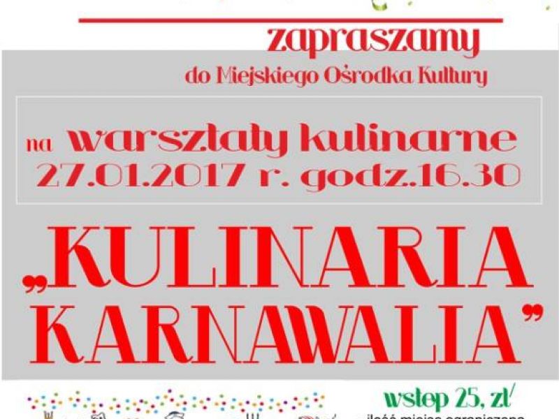 Kulinaria Karnawalia - naucz się gotować