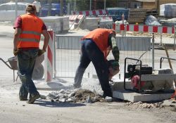 Na zdjęciu remont ulicy